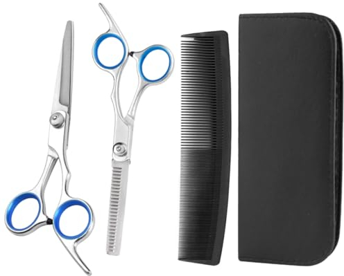 DKDDSSS Hairdressing Scissors Hair Scissors, Thinning Scissors Set Professional Hair Scissors Thinning Shears, Hairdressing Cutting Scissors Barber Scissor Suitable for All Hair Cutting 6.0 inch