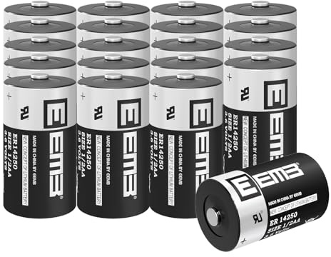 EEMB ER14250 1/2 AA 3,6V Pile Lithium, 20 pièces, LS14250 XL-050F