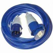 JCE 16AMP HEAVY DUTY Arctic Blue Extension Lead Hook Up 4mm 3 Pin 240V (30M)