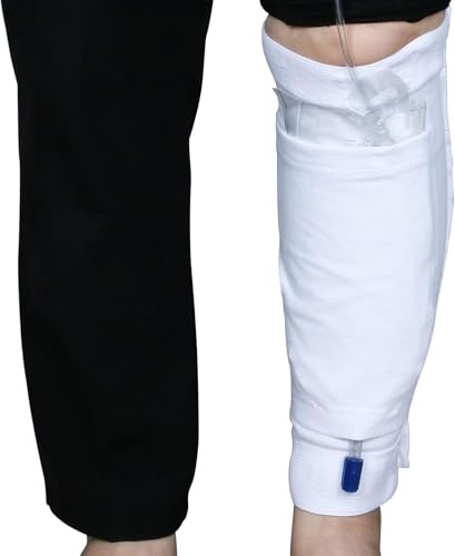 Catheter Leg Bag Holder, Calf Catheter Leg Bag Straps, Foley Leg Bag Sleeve for Incontinence Urine Bag (L)