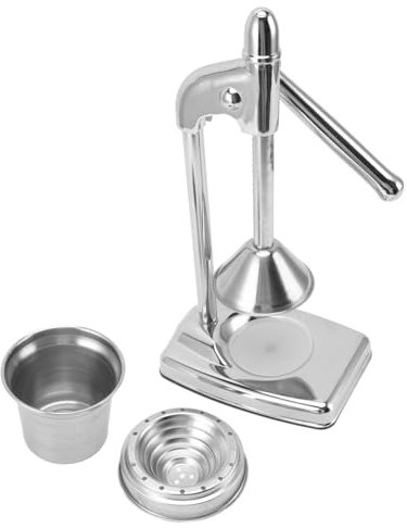 Aoveew Manuelle Orangenpresse aus Edelstahl, minimalistisch, kompakt, ergonomischer Gummigriff, Fruchtpresse für die Küche