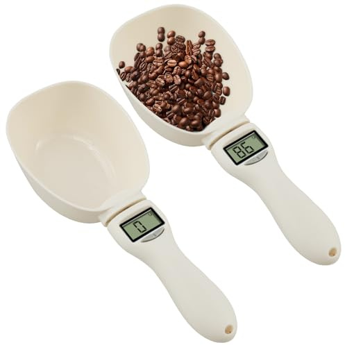 Balance à Cuillère Numérique, Mesure Electronique pour Pesage et Dosage Précision de 1 g à 800 g , Balance Electronique avec Affichage pour Aliments pour Animaux, Epices & Herbes de Cusine(2pcs)