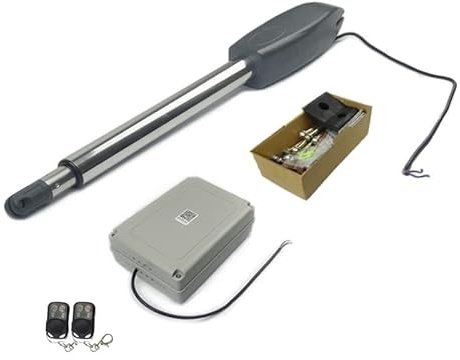 JOJIDE Apriporta Elettrico, WiFi Controlli PKM-C02 Kit apricancello Automatico Singolo Solare for impieghi gravosi for vialetto for cancelli a Battente Fino a 15 Piedi,per cancello(Kit a)