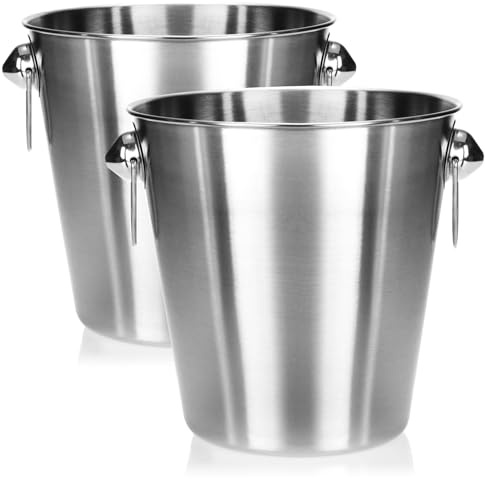 com-four® 2x Sektkühler - Kühlkübel für Sekt, Wein und Champagner