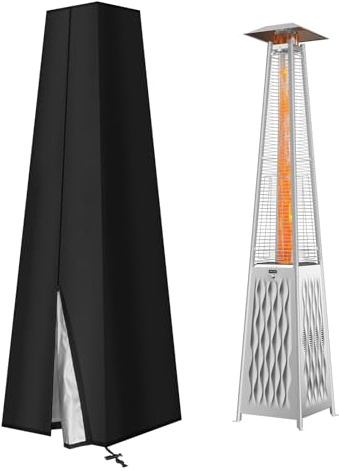 AOOWU Couverture de Chauffe-Patio, 221 * 61 * 53CM Housse pour Parasol Chauffant Exterieur Rond, Imperméable Housses de Chauffage en Oxford, Extérieur Housse de Protection pour Chauffage de Terrasse