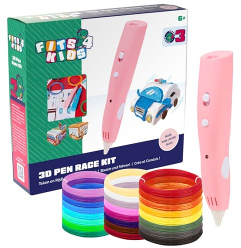 Fits4Kids Set iniziale per stampante 3D, regalo per bambini, XXL, con filamento PCL da 34 m, 1,75 mm e accessori (blu)