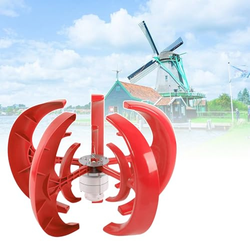 Aerogenerador de 12 V con 5 Palas, rodamientos Dobles y Controlador MPPT: solución eficiente de energía renovable para Uso doméstico y Estaciones meteorológicas.