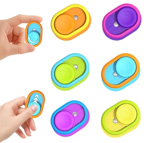 6 Stück Fidget Slider Spielzeug 3D Printed Stressball Fidget Toys Erwachsene adhs Spielzeug Angst Stressabbau Von Spannungen Und Stress für Kinder Erwachsene mit ADHS Autismus