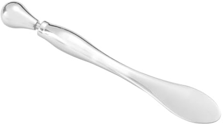 GANAZONO Augenmassagestab 10,6cm aus Metall Tragbarer Kleiner Massage Stick für Frauen zur Augenpflege gegen Augenringe und Falten Zinklegierung Silber