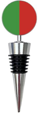 Mayo County Colours Wine Bottle Stopper | Irish Gaelic Games Gift | Durable Zinc Alloy & Silicone | Personalised Gift for Hurling & Gaelic Football Fans | County Mayo Barware