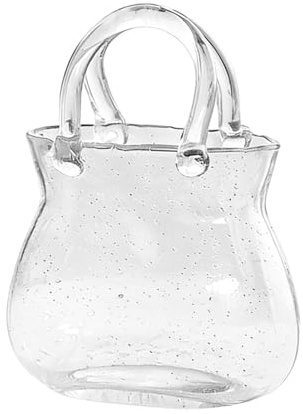 Ungtyb Florero transparente con forma de bolso de mano, jarrón de flores estético, para cócteles, , bodas, sala de estar, dormitorio, oficina, centros de mesa