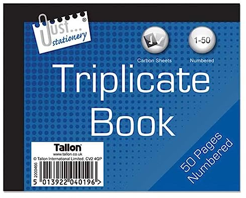 12x Half Size Triplicate Book Notebook- Just Stationery- Job lot