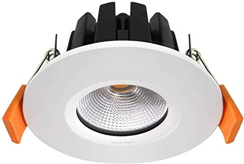 6w Modern LED Recessed Fire Rated Ceiling Down Light IP65 Warm White 3000k