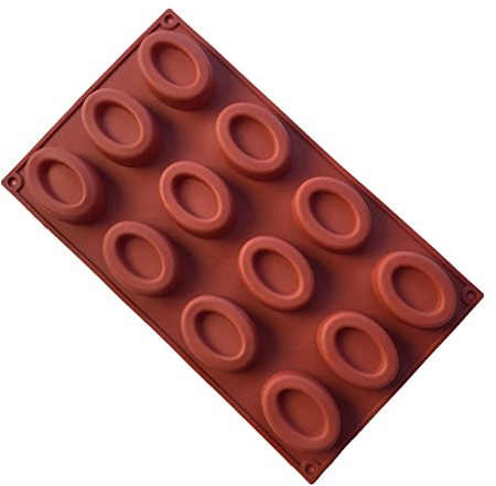 MKNzone 1 Moule en silicone Pour Muffins, Cupcake Et Gelée - Mini beignets ovales, Livraison aléatoire(29.7 X 17.2 X 1.7 cm)