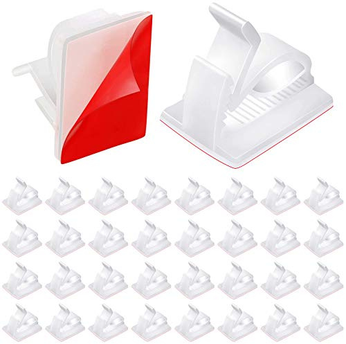 150 pezzi Mini clip per cavi adesivi per esterni regolabili Clip (bianca)