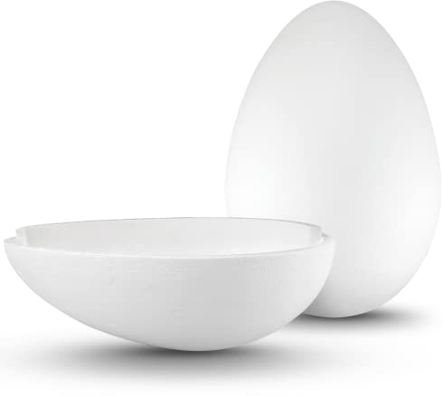 Netuno 1 Stück Styroporeier 30 cm Eier aus Styropor weiß Ostern DIY Basteln Modellieren für kreative Dekoration und Geschenkideen