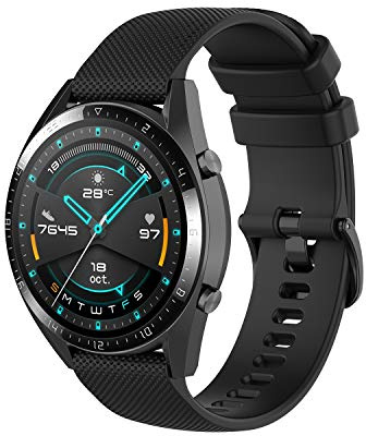 Wownadu 22mm Quick Release Watch Strap Compatible for Garmin Forerunner 255/265, Venu 3, Vivoactive 4 Strap,Compatible for Fossil Gen 5/6 44mm Band Sports Silicone Replacement