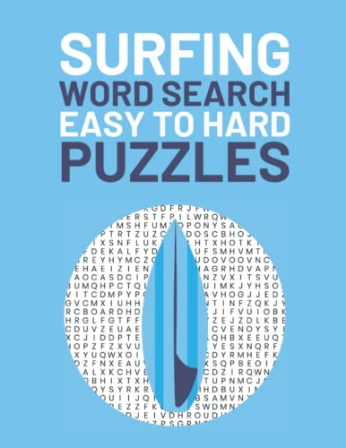Surfing Word Search: Easy To Hard Word Find Puzzles For Surfing Lovers