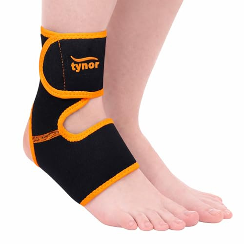 TYNOR Knöchelbandage für Männer und Frauen, atmungsaktive, verstellbare Neopren-Knöchelkompressionsmanschette, Knöchelstütze für verstauchten Knöchel, Achillessehne, Laufen, Sport, Einheitsgröße