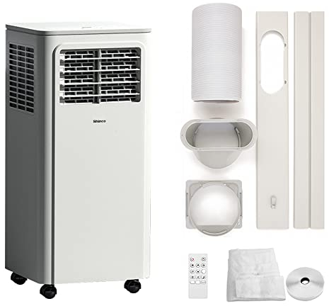 Shinco 3-in-1 Portable Air Conditioner 7000BTU, Cooling, Dehumidifier, Fan, Sleep Mode, For Max 18㎡, Remote Control, 24h Timer, 2 Window Kits [Energy Class A]