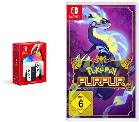 Nintendo Switch-Konsole (OLED-Modell) Weiß + Pokémon Purpur Switch