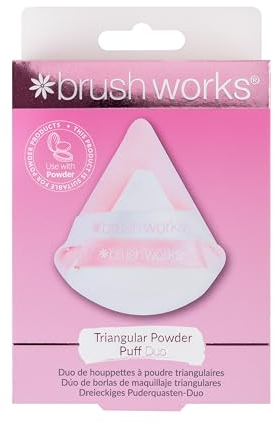 Brushworks Triangular Powder Puff Duo