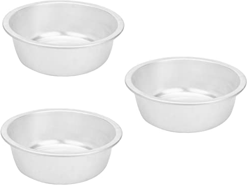3pcs Old Fashioned Bacinella in alluminio Insalatiera in acciaio inossidabile Ciotole in acciaio inox Ciotola da campeggio Ciotola in alluminio Insalatiere in metallo Ciotole for bucato Vaso for lavag