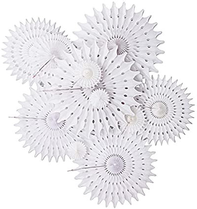 Faltfächer, Papierrosette, Windräder, hängende Papierblumen-Dekoration, Sommer, Hochzeit, Party, Geburtstag, Zuhause, hängende Wand, Garten, Dekoration, handgefertigt, dekoratives Zubehör (Farbe: