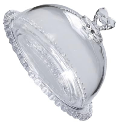 PRETYZOOM 1ensemble Plateau De Service Verre Avec Cloche Pour Gâteaux Plat De Présentation Transparent Pour Desserts Pâtisseries Pour Restaurants Et Événements