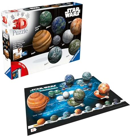 Ravensburger 3D Puzzle 11577 - Puzzle-Ball Planeten der Star Wars Galaxie - erste Trilogie große und kleine Star Wars Fans ab 6 Jahren