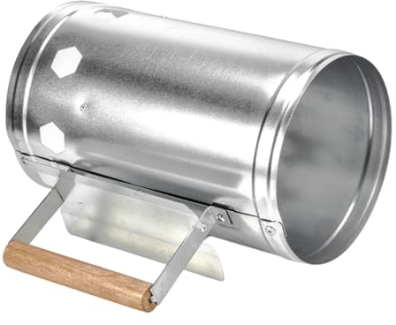 Yardwe Holzkohle-anzündkamin Mit Holzgriff Für Grillen Camping BBQ Kaminanzünder Grillzubehör Anzündhilfe Für Holzkohlegrill