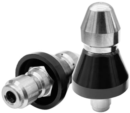 Pressure Washer Sewer Jetter Nozzle 1/4+3/8 High-Pressure Sewer Cleaning