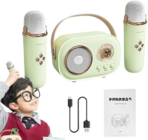 altoparlante karaoke, microfono altoparlante karaoke portatile | Microfoni | karaoke wireless per adulti,Microfoni cantanti portatili con cavo di ricarica, intrattenimento a domic