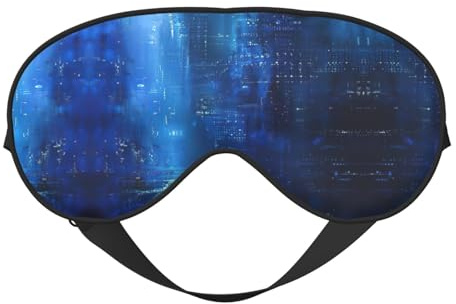 The Blue Binary Print Schlafmaske, Nacht-Augenbinde, weicher Augenschutz für Damen und Herren, für Reisen, Nickerchen, Meditation