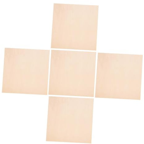 SEWACC 5stücke Unlackierte Sperrholzplatten Holzplatte Zum Bemalen Bastelholzbrett Zeichenbrett Holzplatten Für Heimwerker Dünne Sperrholzplatten Holz Zum Holzbrennen Unbehandelte
