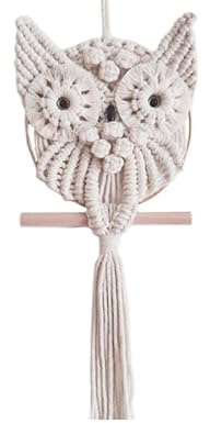 Oriental riverkit Makramee Wandbehang, Woven Handgefertiges Wanddeko Wandteppich, Baumwolle Wandbehang Ornamente, Boho Wanddeko Wandteppich für Schlafzimmer, Wohnzimmer oder Flur (Beige/klein)