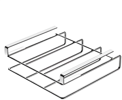 Under Cabinet Chopping Board Holder - Chopping Board Stand Under Cabinet Organiser Cupboard Door Organiser Multipurpose Chopping Board Organiser with Hooks for Kitchen Utensils