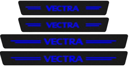 KLHYWEN 4 Piezas Película Protectora para Umbral de Puerta de Coche para OP-EL Vectra, Pegatina de Decoración para Estribos de Fibra de Carbono de contra Arañazos,Blue