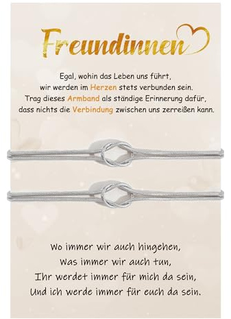 CheersLife Freundschaftsarmbänder für 2/3, Unbegrenzte Knoten Armband | Freundschaftsarmband Beste Freunde Geschenke, Freundschaft Armband Damen Mädchen - Weihnachten Geburtstagsgeschenk