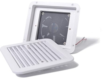 Extractor de aire, Ventilador De Escape De 12V For Caravana, Ventilador De Ventilación Lateral, Puerto De Ventilación Cuadrado A Prueba De Polvo, Adecuado For Accesorios Exteriores De RV Camper ,para