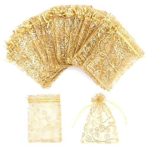 Lot de 100 sachets en organza, 10x15cm sachet organza pochette cadeau