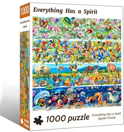 HUADADA 1000 Piece Jigsaw Puzzles for Adults,All Things Have Spirits,Jigsaw Puzzles for Adults 1000, Challenging Puzzles, Jigsaw Puzzle Game Birthday Gifts for Women and Man