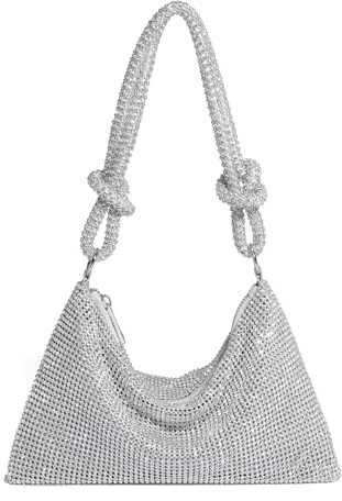 BellaBlend Glitzernde Abendtasche für Frauen mit Strasssteinen – Hochzeits- und Partyaccessoire, Handtasche für Handy, Geldbörse und Lippenstift