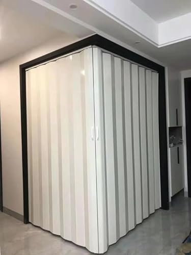 Porte accordéon Pliante d'angle en PVC, Porte accordéon Pliante/paroi de Douche - 60 x 60, 70 x 70, 80 x 80, 90 x 90, 100 x 100, 120 x 120 cm, Porte temporaire pour Petit Espace/Cuisine, clo