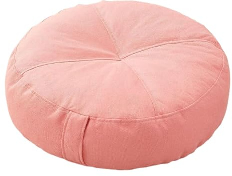 perfk Rundes Bodenkissen, bequemes dekoratives Tatami-Sitzkissen für Stuhl, Sofa, Wohnzimmer, Balkon, drinnen und draußen, Rosa
