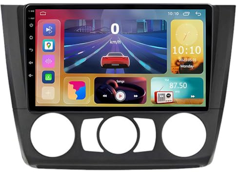 YIANKWY Android 14 9 Inch Car DVD Player Radio Head Unit For BMW 1 Series 2008 2009-2012 GPS Navigation Head Unit Support Full RCA Output Bluetooth4.0 WIFI Car Auto Play DVR DAB+ TPMS