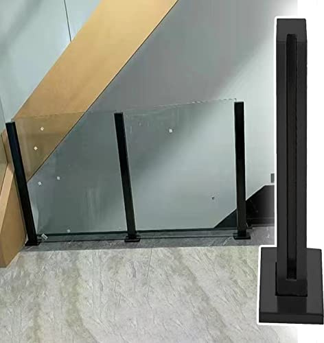 Poteaux de balustrade en verre – Système de garde-corps en verre de sécurité pour jardin, piscine, terrasse, garde-corps en verre élégant pour décoration d'intérieur moderne