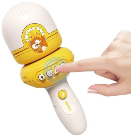 Kids Karaoke M-icrophone, Wireless Voice Changer Microphone with Lights, Portable Toy Karaoke Speaker Machine with Built-in Music for 3+ Years Old Toddler Daughter Son Girls Boys Children