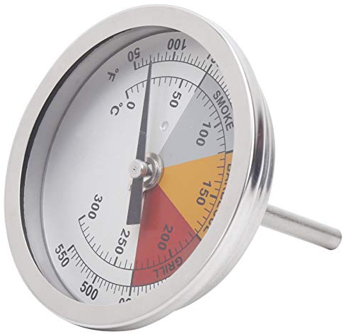 Brrnoo Termometro a Griglia per Griglie Esterna, Misuratore di Temperatura del Forno a Temperatura a Griglia Forniture 0-300 ℃ 1/2 Pollici NPT in Acciaio Inossidabile Termometro Grill Grill per per