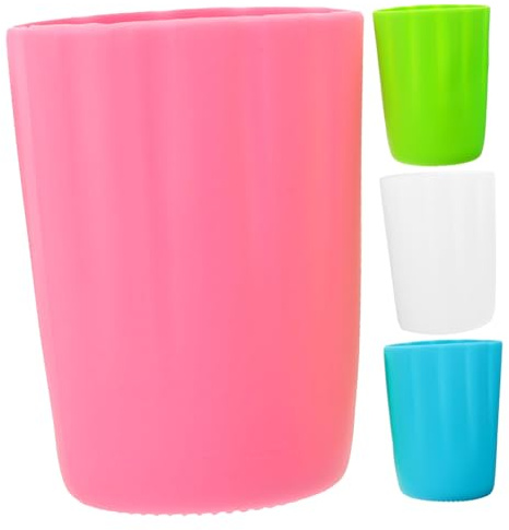 Sosoport 4 pièces Housses Silicone pour Bouteilles Eau et Biberons Manchons de Protection Antichoc pour Verres et Gourdes Set Bleu Vert Rose Transparent
